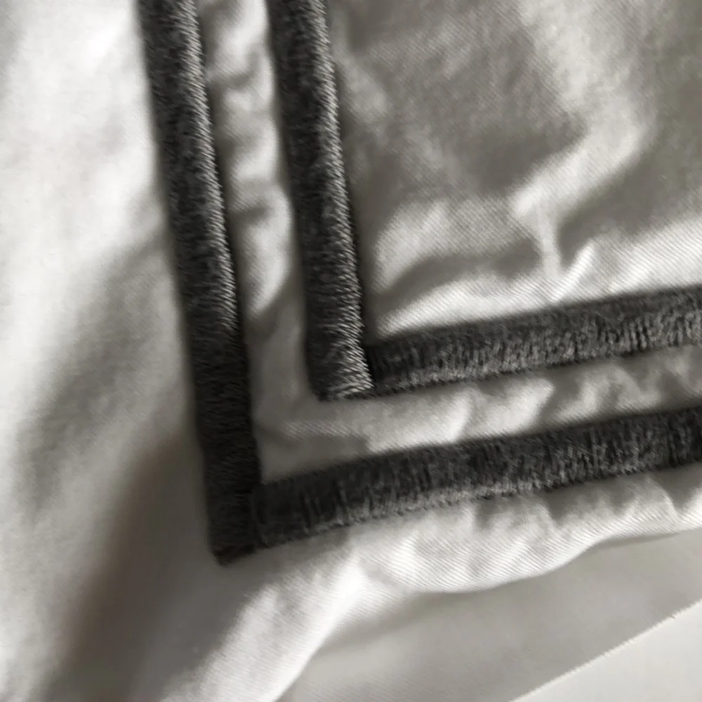 Restoration Hardware ITALIAN HOTEL SATIN STITCH Euro SHAM Fog White Silver